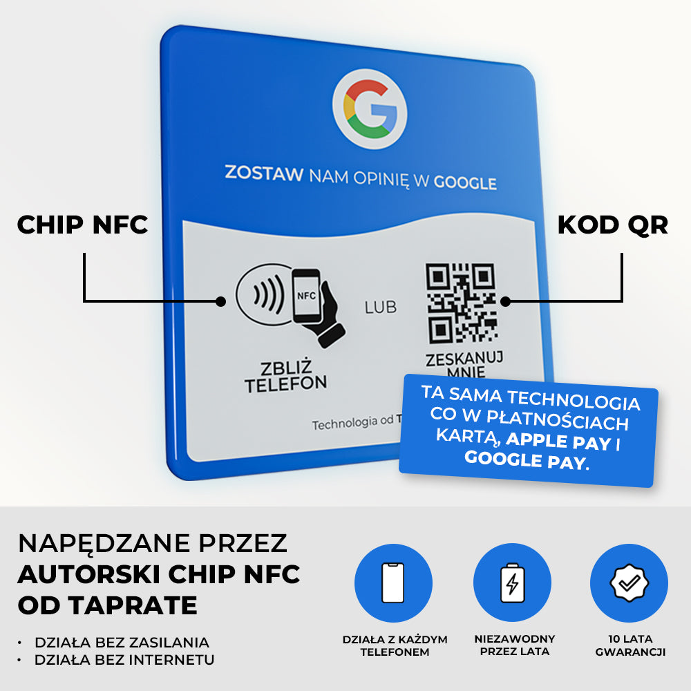 Tabliczka do opinii Google